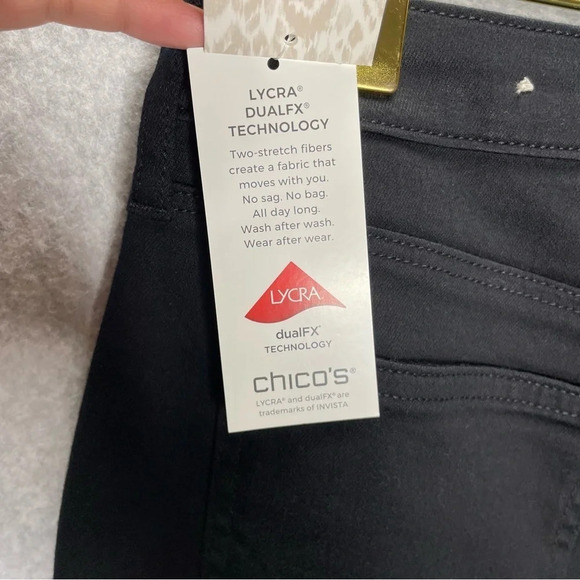 Chico’s So Slimming Girlfriend Straight Leg Black Jean - Picture 9 of 10